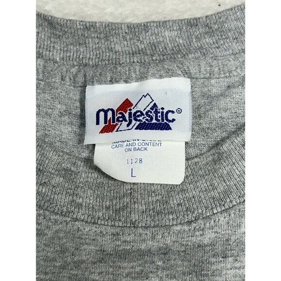 Vintage Majestic Cleveland Browns NFL Embroidered Gray T-Shirt Size Large Boxy - Picture 4 of 8